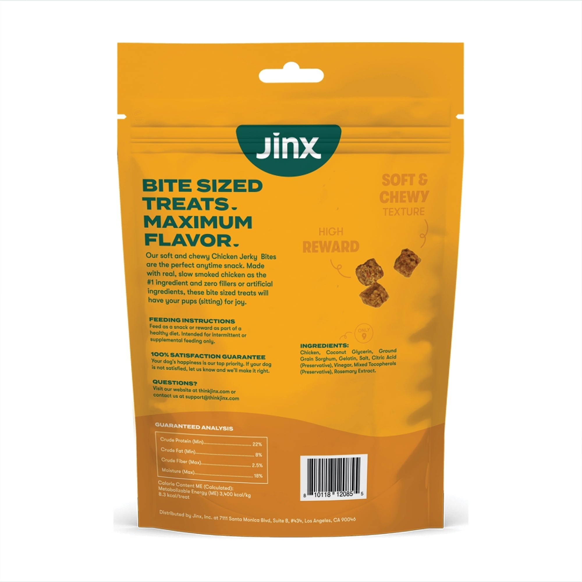 Jinx Chicken Bites, Natural Soft Jerky Dog Treats, 15 oz Bag