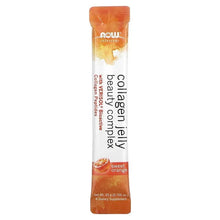 Sweet orange collagen jelly stick pouch with NOW Solutions logo and vertical label