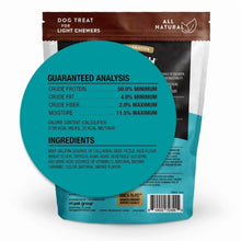 TRURANCH dog chews nutrition facts and ingredients panel on back of bag