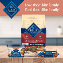 Refrigerated chunky beef stew dog food tub, adult dogs, blue label, 16 oz.