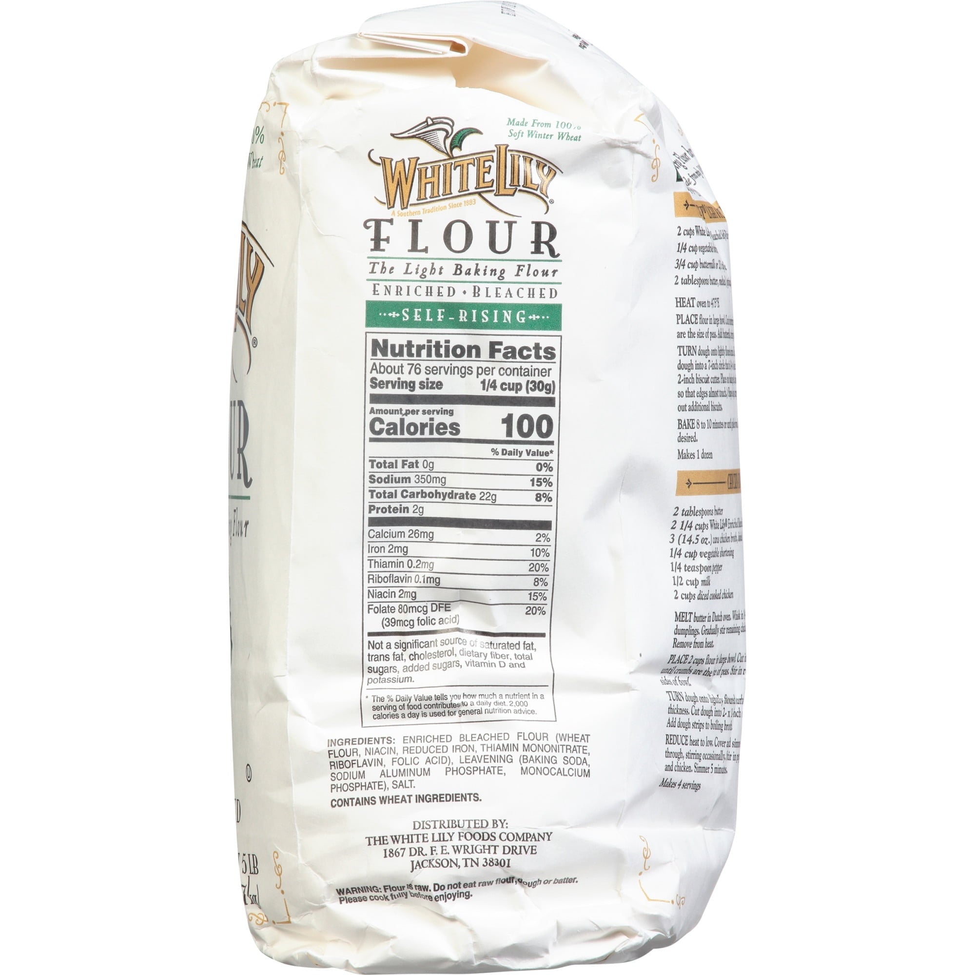 White Lily Self Rising Flour, 5 lb Bag