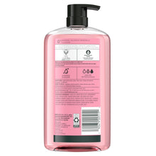 Shampoo bottle back label panel with barcode and product information, 865 mL