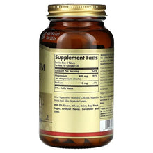 Magnesium citrate tablets supplement bottle with Supplement Facts panel and golden lid