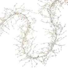 Clear gem bead garland with delicate wire loops and hanging drops