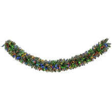 Pre-lit artificial greenery garland arc with blue LED twinkle lights