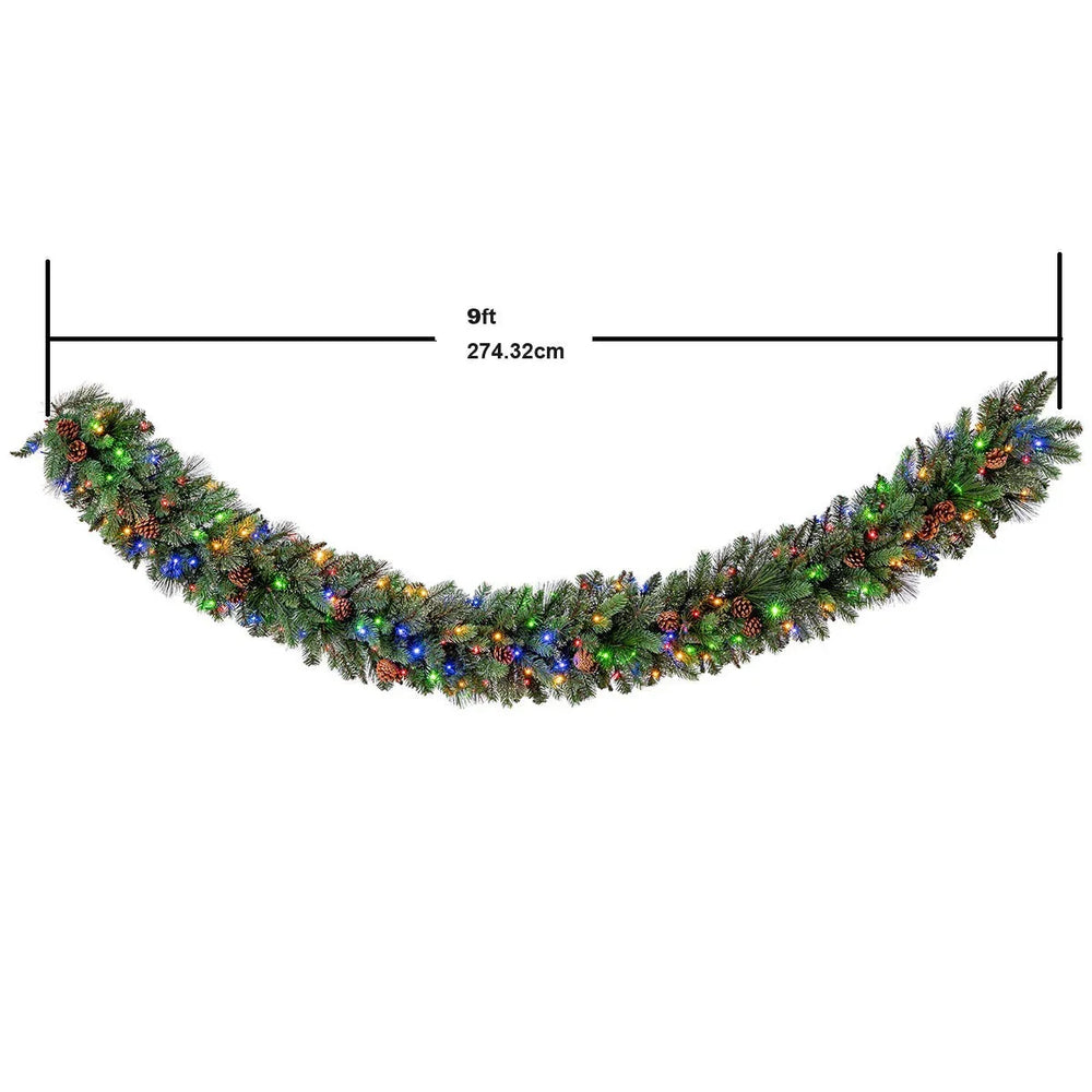 9‚Äô Pre-lit LED With Twinkle Artificial Greenery Garland - USA MEGA SHOP