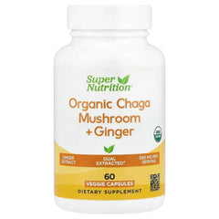 Super Nutrition, Organic Mushroom + Ginger, 60 Veggie Capsules