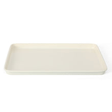 White metal rectangular baking tray with low sides