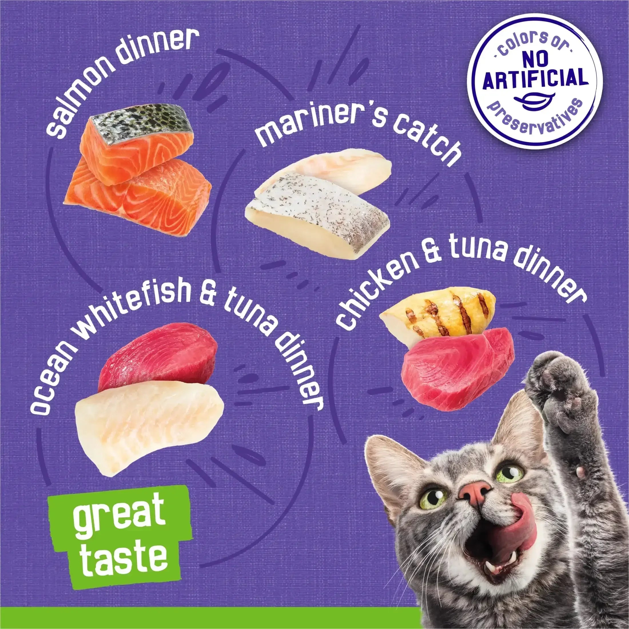 Purina Friskies Pate, Soft Seafood and Chicken Variety Pack, Wet Cat Food, 5.5 oz Cans - USA MEGA SHOP
