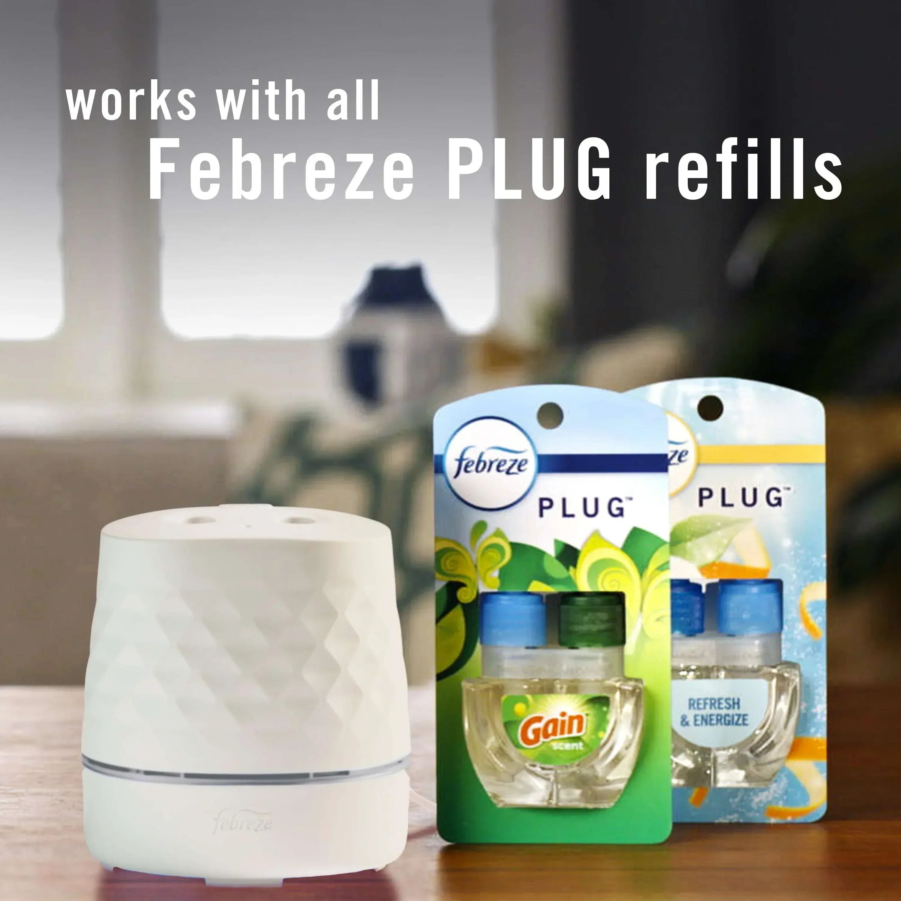 Febreze Plug Scent Booster Air Freshener, Scented Oil Diffuser Starter Kit