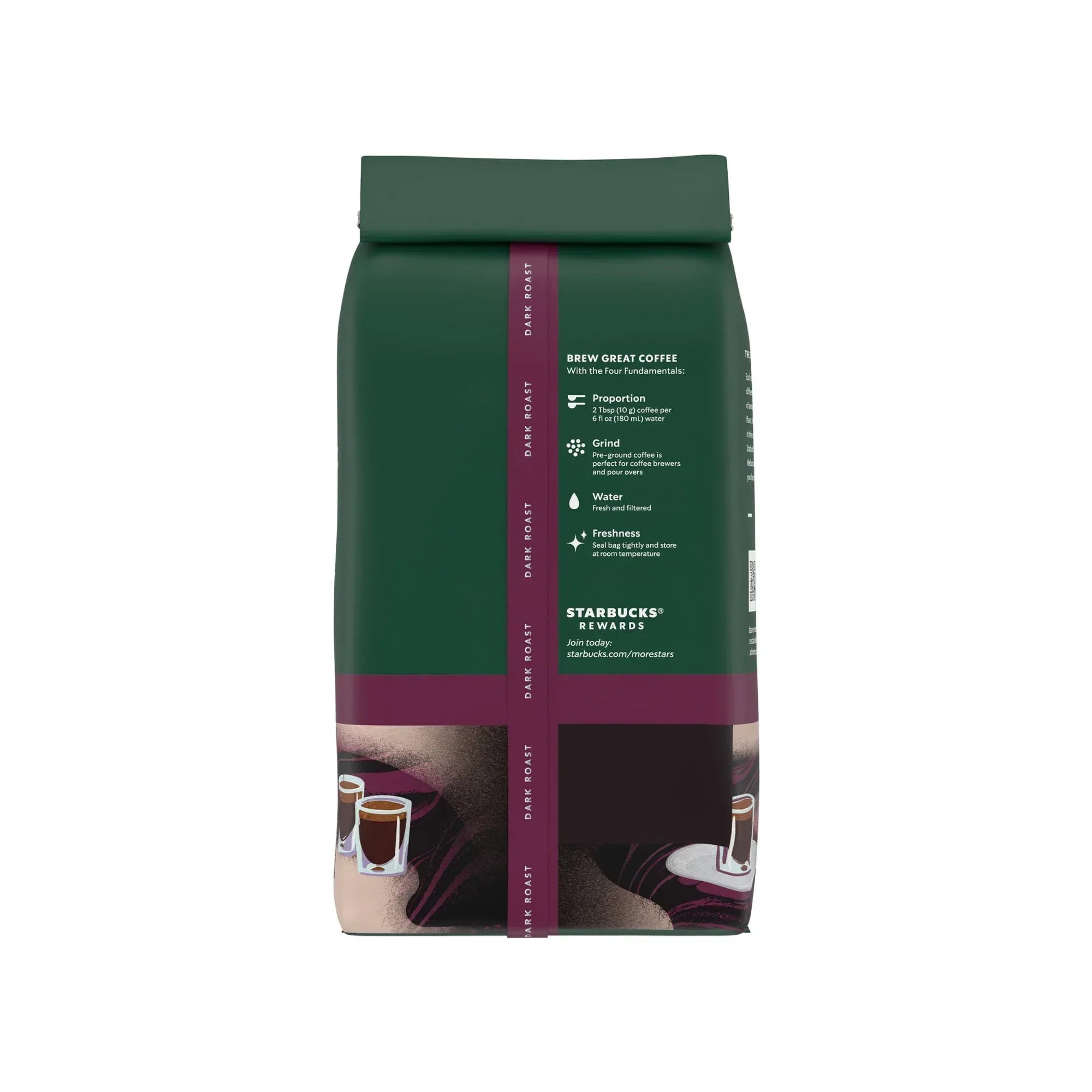 Starbucks Espresso Roast, Ground Coffee, Dark Roast Hot or Iced Coffee, 28 oz