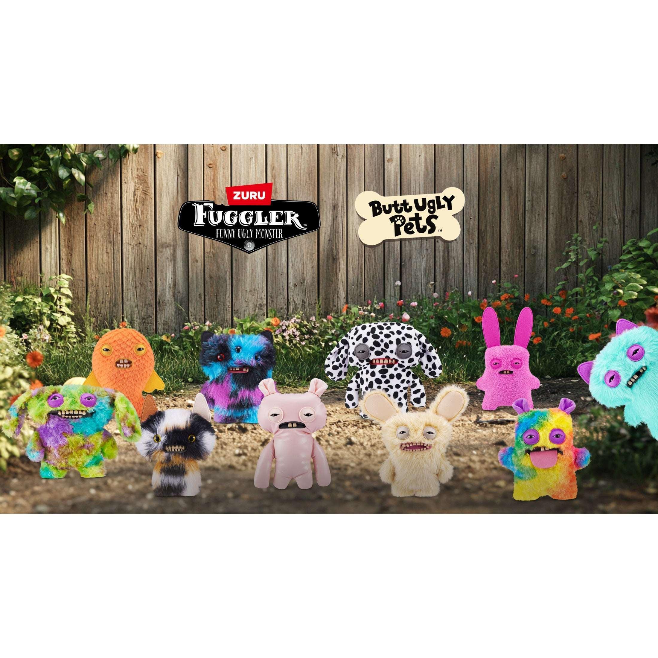 Fuggler Butt Ugly Pets 9 inch (Cheezee - Calico Cat), Ugly Monster Stuffed Animal Toy by ZURU