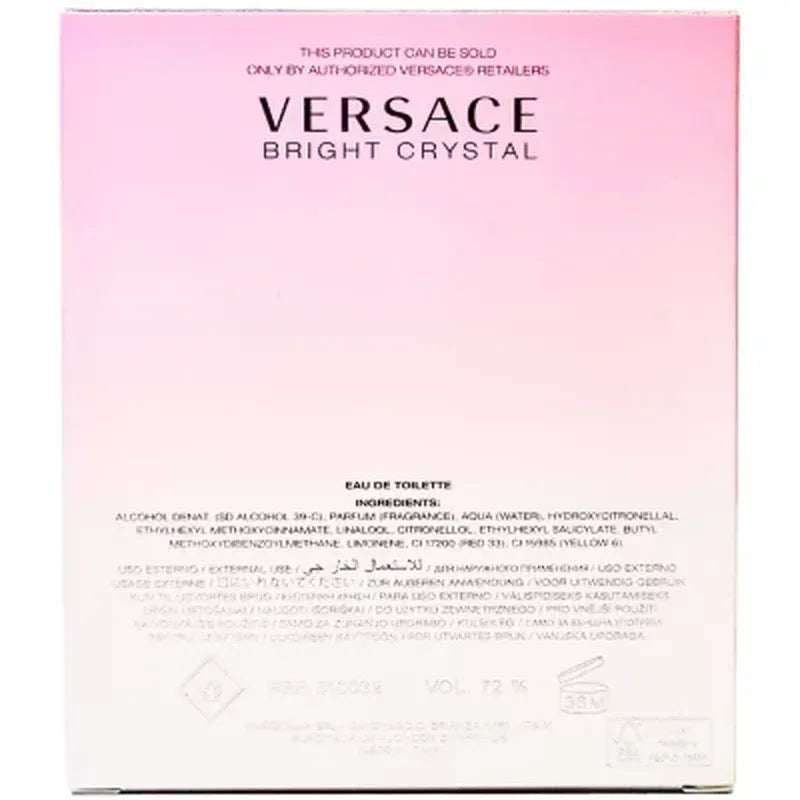 Versace Bright Crystal Eau De Toilette, 3.0 Fl Oz