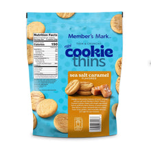 Back of the Member's Mark cookie thins bag with nutrition facts, ingredients, and barcode.