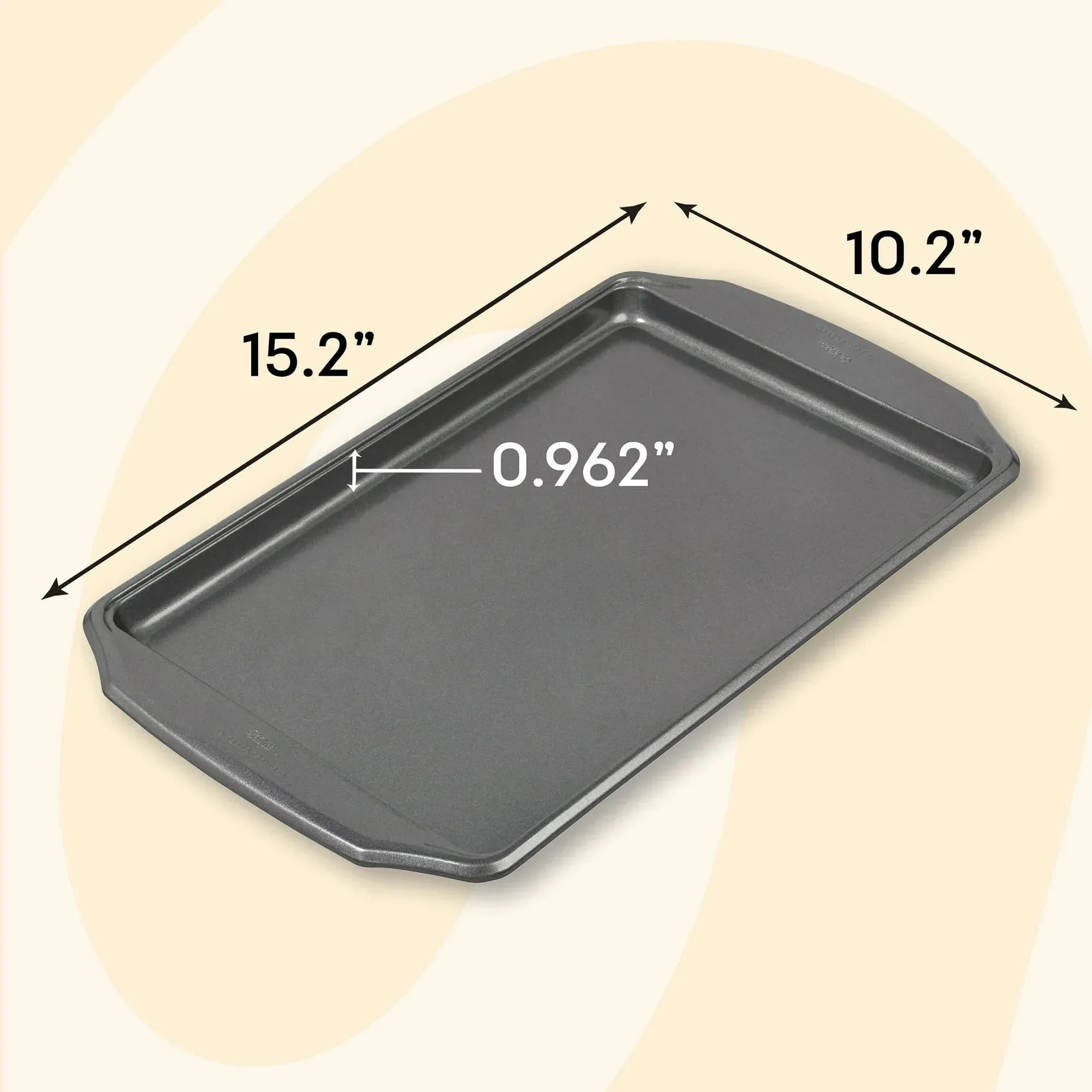 Wilton Premium Steel Non-Stick Medium Cookie Sheet 10x 15 Baking Pan with Handles Rectangular Shape, Packaging May Vary