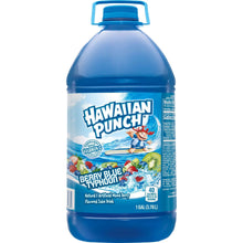 Hawaiian Punch Berry Blue Typhoon 1-gal bottle back with nutrition and ingredients