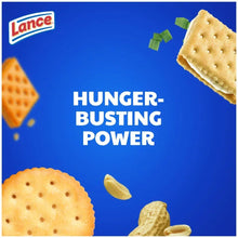 Lance sandwich cracker variety pack panel with assorted crackers and Hunger-Busting Power text