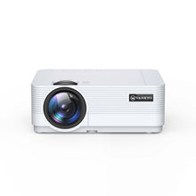 White mini projector front view with large lens and VANKYO label