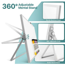 Adjustable 360° stand with knob for desktop dry erase whiteboard