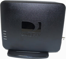 DIRECTV wireless connection base unit with front logo and desktop stand