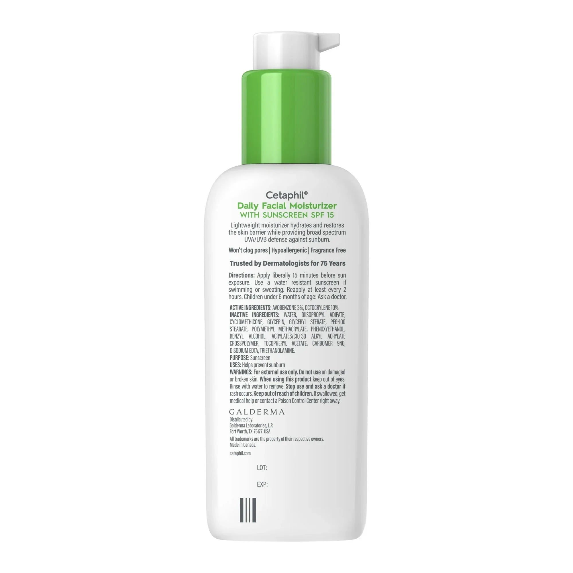 Cetaphil Daily Facial Moisturizer Lotion for Sensitive Skin Care, Broad Spectrum SPF 15, 4 fl oz - USA MEGA SHOP