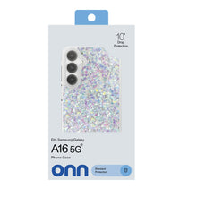 Iridescent glitter fleck phone case packaging card for Galaxy A16 5G