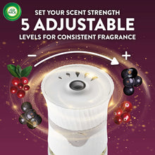 Air Wick adjustable scent strength refill cartridge burner in white