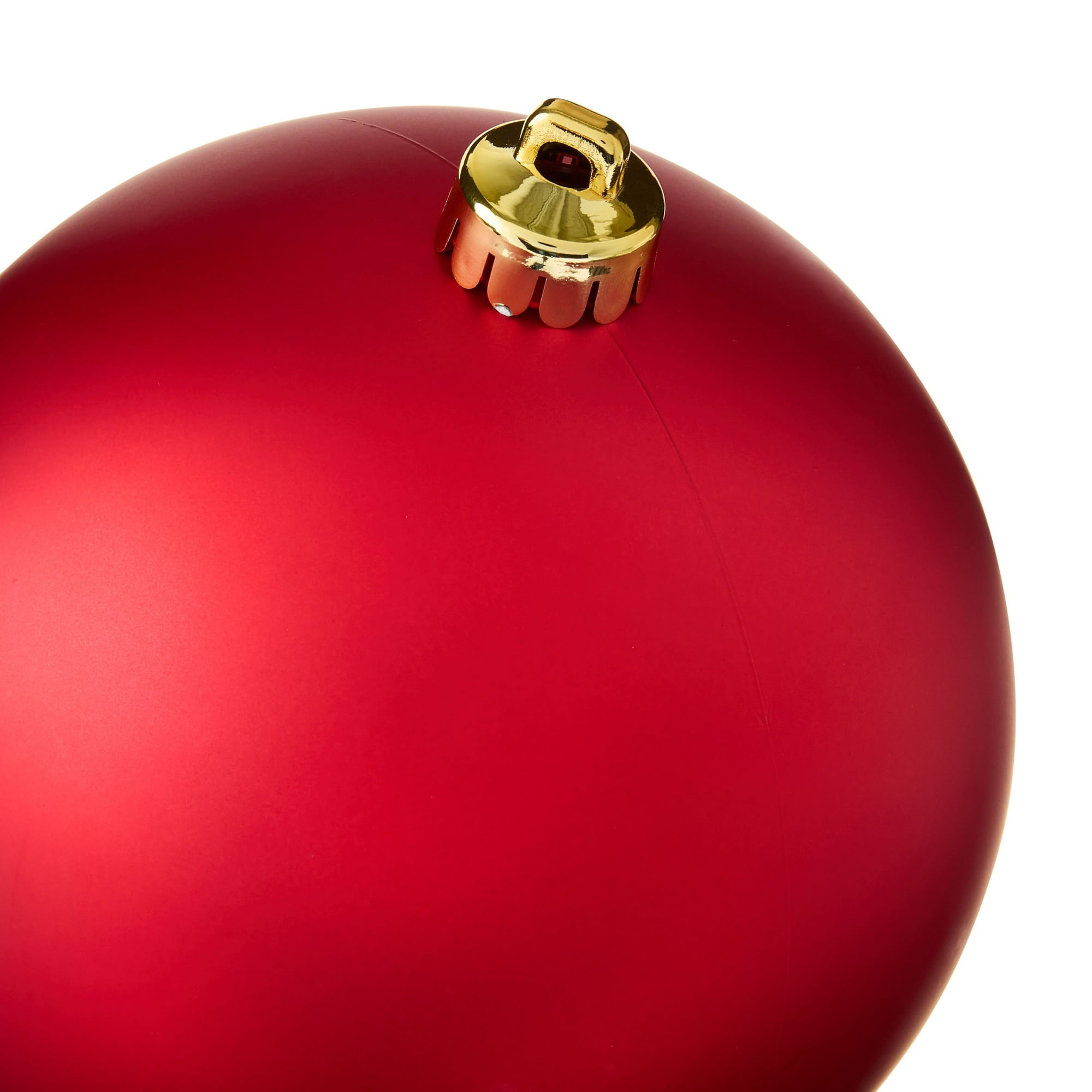 4-Count Matte Red Shatterproof Christmas Ornaments, 5.9 in, by Holiday Time