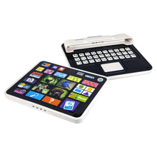 Infinifun 2-in-1 toy tablet with open screen unit and keyboard tablet base