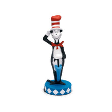 tonies Cat in the Hat figurine on blue base, standing figure with striped red hat