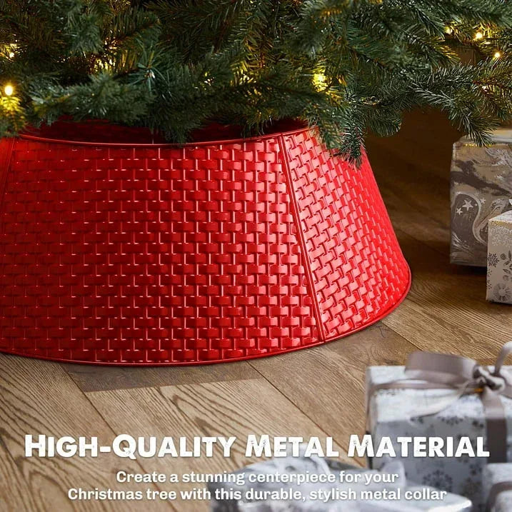 Ayieyill 28 inch Christmas Tree Collar, Christmas Tree Skirt for Christmas Tree Decorations | Metal - USA MEGA SHOP