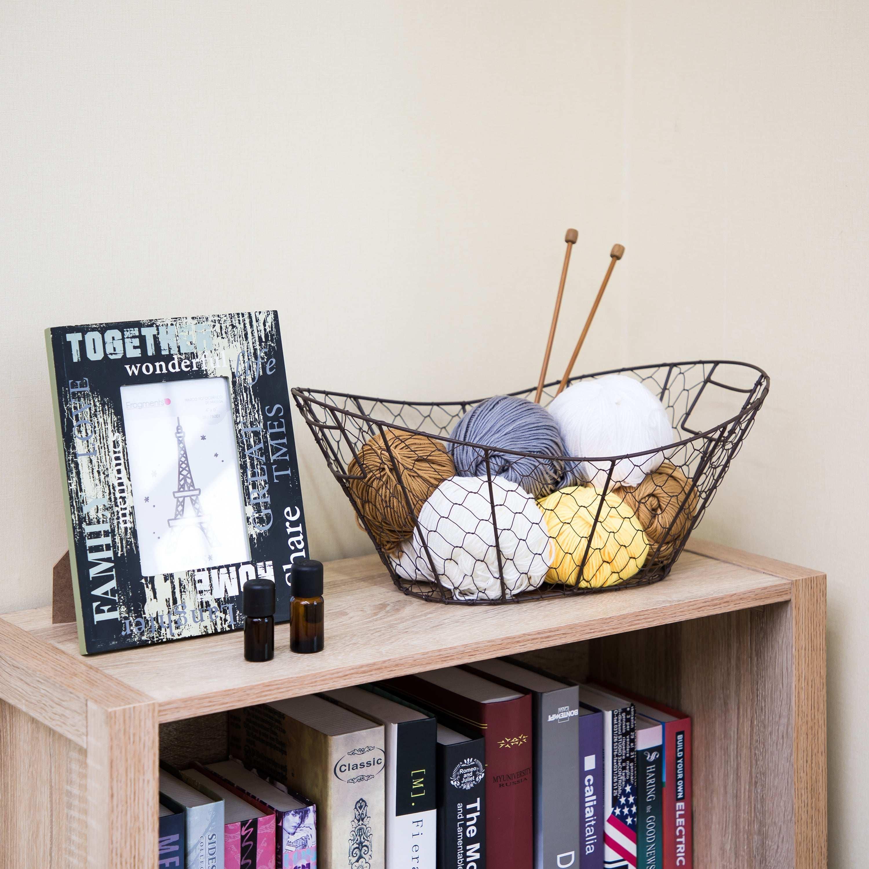 Mainstays Chicken Wire Decorative Storage Basket with Handles - USA MEGA SHOP