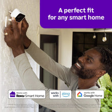 Outdoor security camera mounted near an entry door during installation
