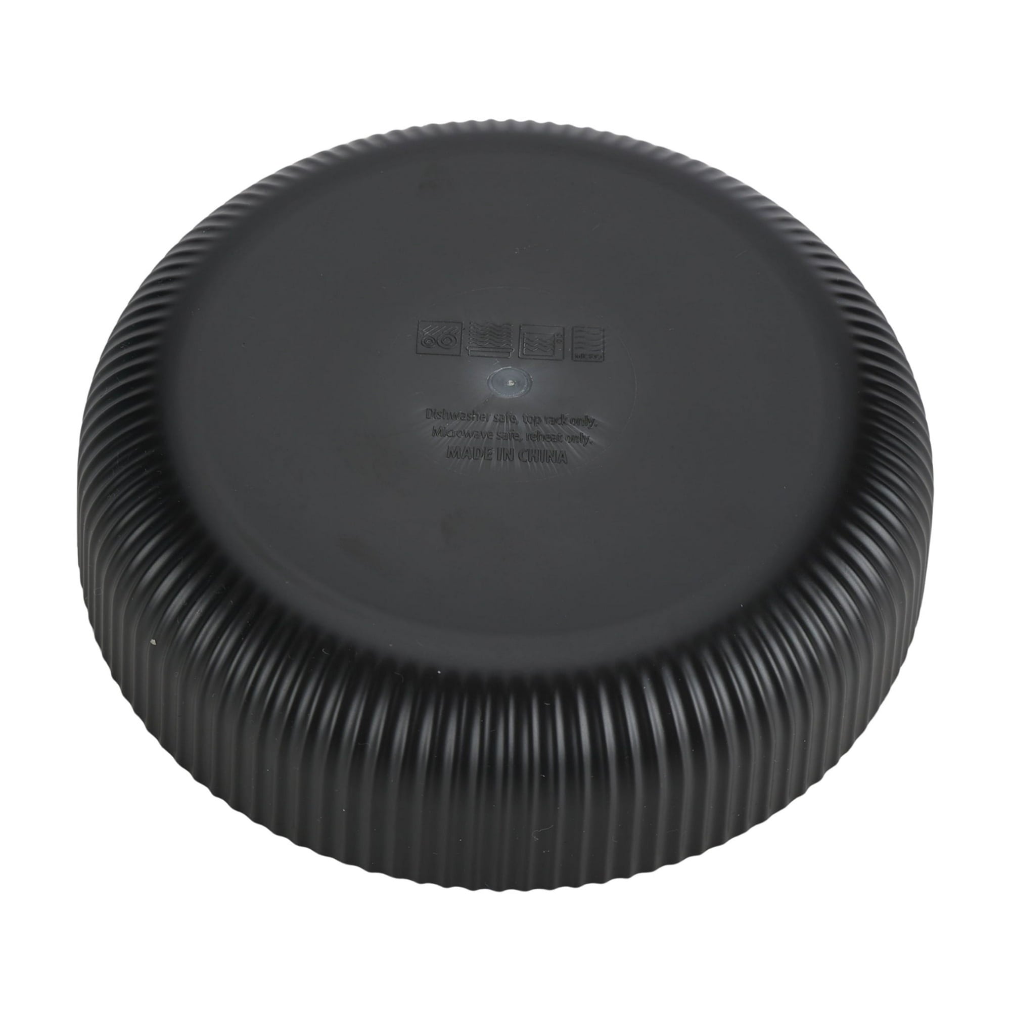 (4 pack) Mainstays - Black Eco-Friendly Recycled Plastic Dinner Bowl, 43-Ounce