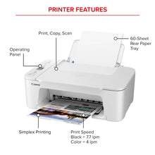 Wireless inkjet all-in-one printer labeled diagram showing rear paper tray and panel