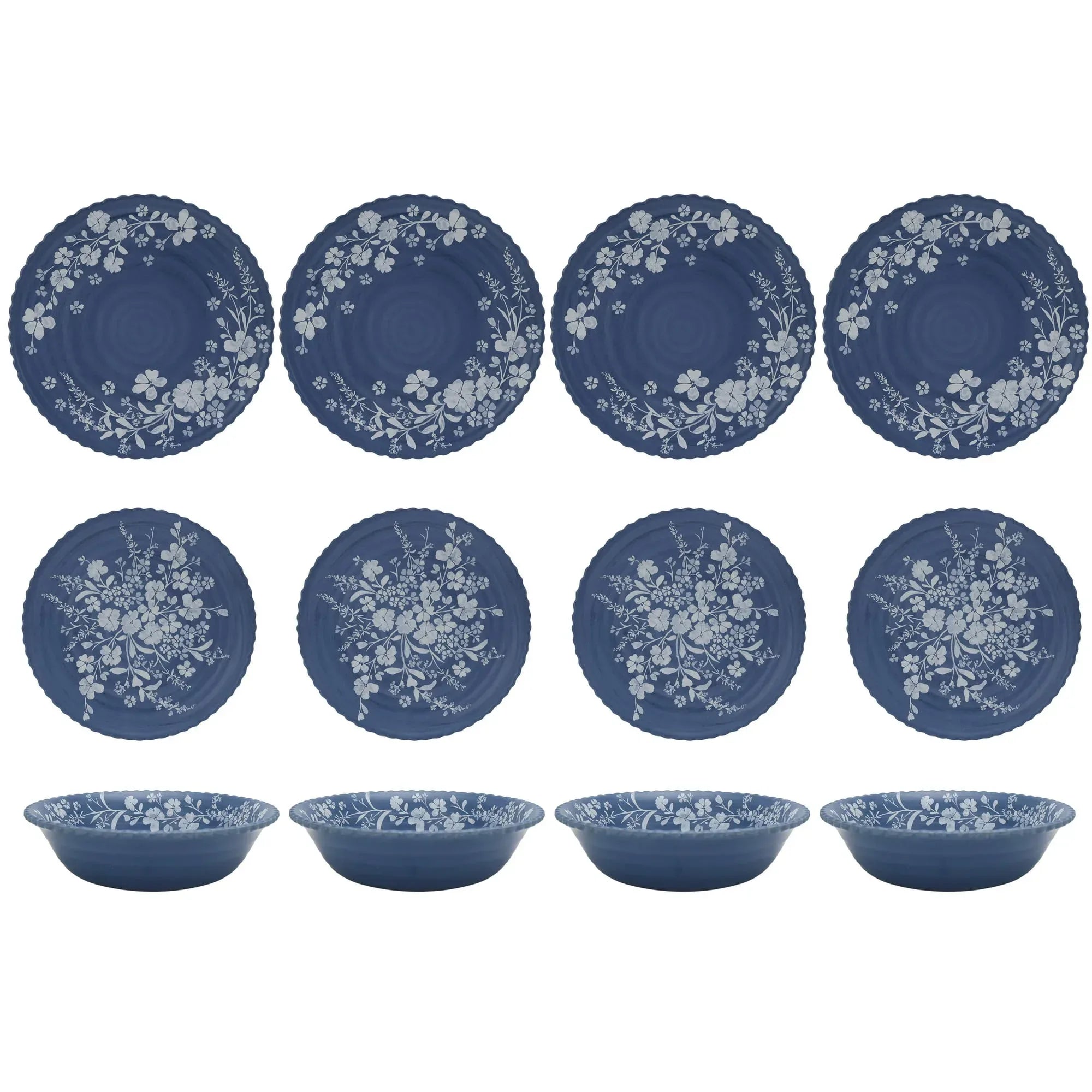The Pioneer Woman 12-Piece Daisy Bamboo Melamine Dinnerware Set