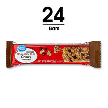 Chocolate chip chewy granola bar wrapper, 24 bars count, Great Value logo