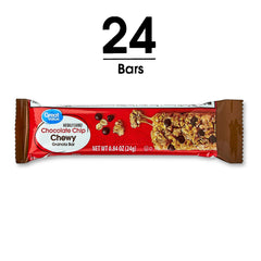 Great Value Chocolate Chip Chewy Granola Bars, Value Pack, 20.3 oz, 24 Count