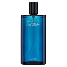 Davidoff Cool Water eau de toilette bottle, blue glass with black cap