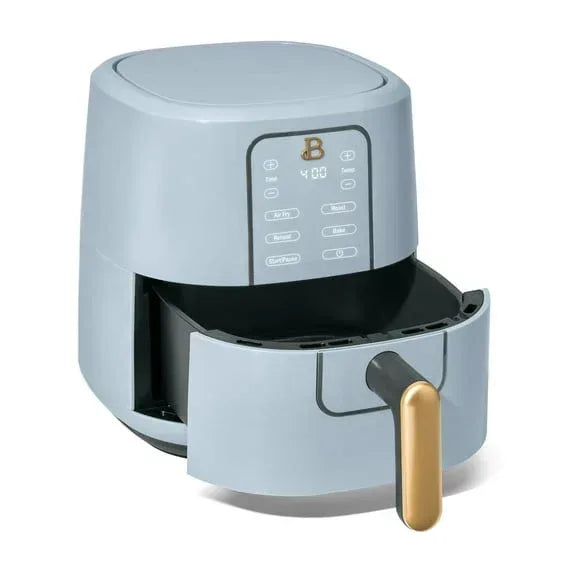 Beautiful 3 Qt Air Fryer with TurboCrisp Technology, EverGood Ceramic Nonstick Coating, Thyme Green by Drew Barrymore