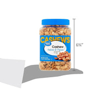 Great Value cashew jar with blue lid and size marking 6 3/4"