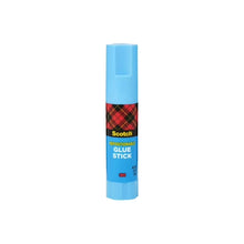 Scotch repositionable glue stick, light blue stick with plaid label