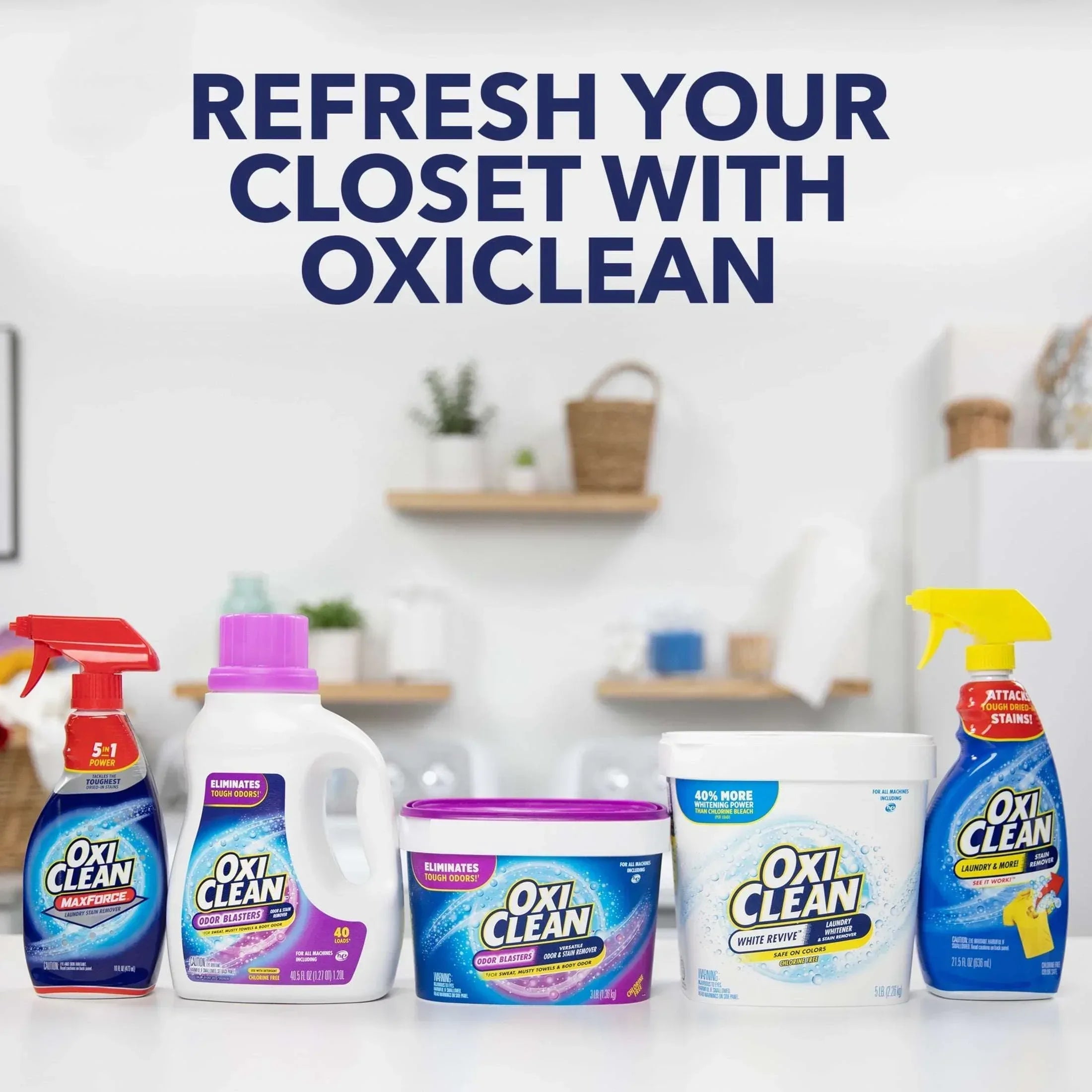 OxiClean Odor Blasters Versatile Home and Laundry Stain Remover Powder, 3 lb