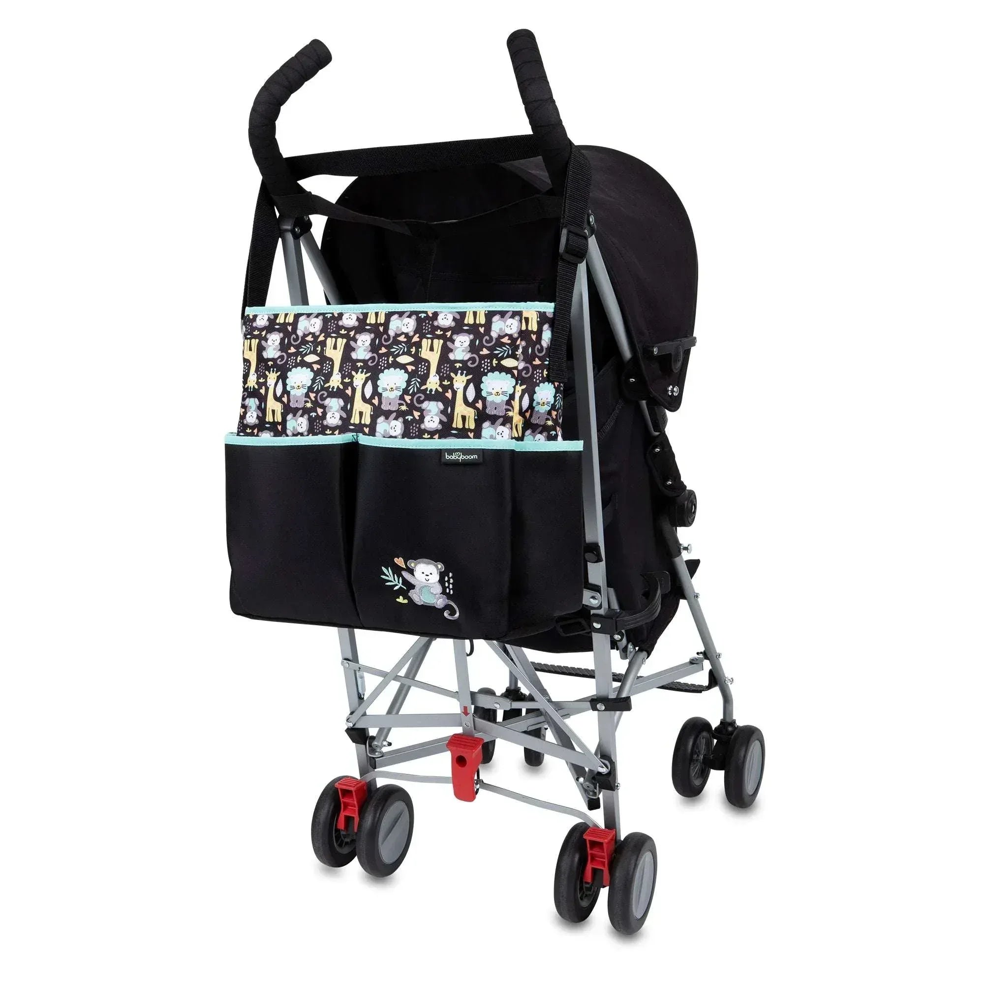 Baby Boom Monkey Print Tote Diaper Bag, Zip Top, Unisex, Infant, Toddler