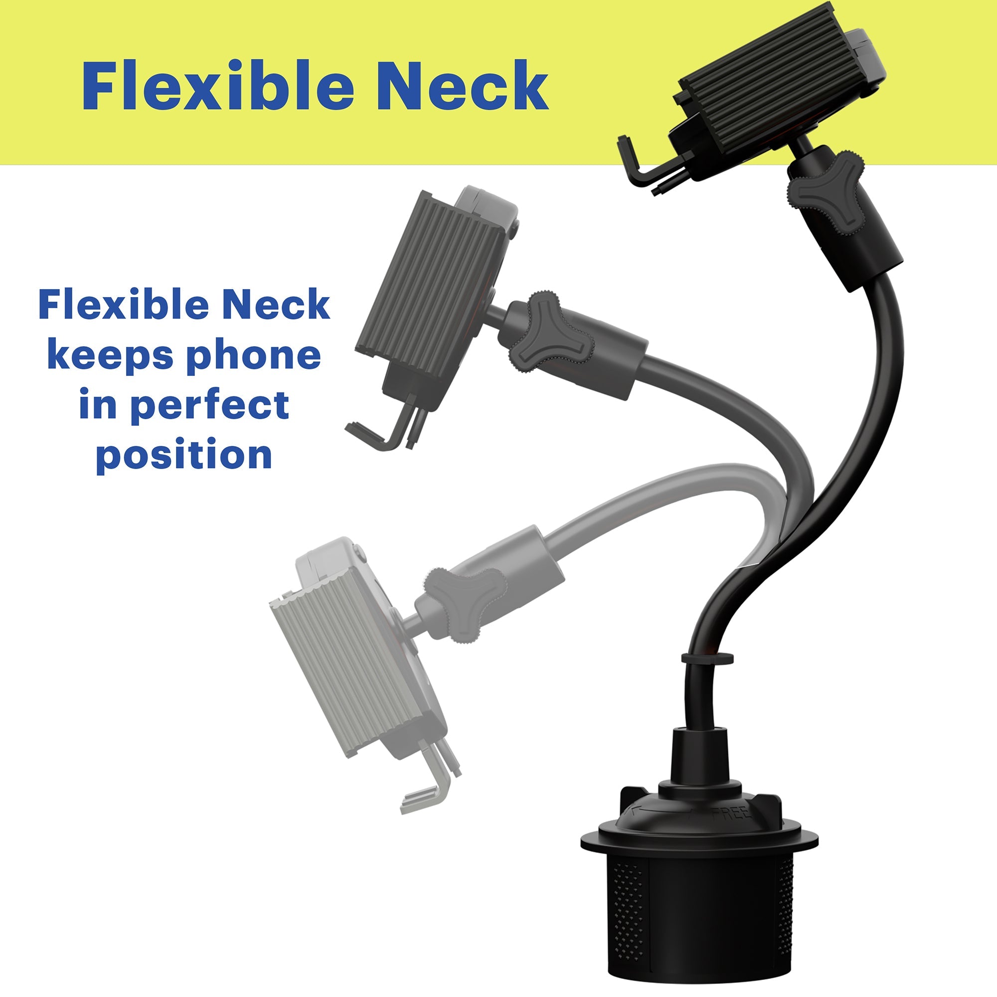 onn. 7-in-1 Universal Car Phone Mount Kit, Cup Holder, Vent, Dash, Windshield with Adjustable Ball Joint