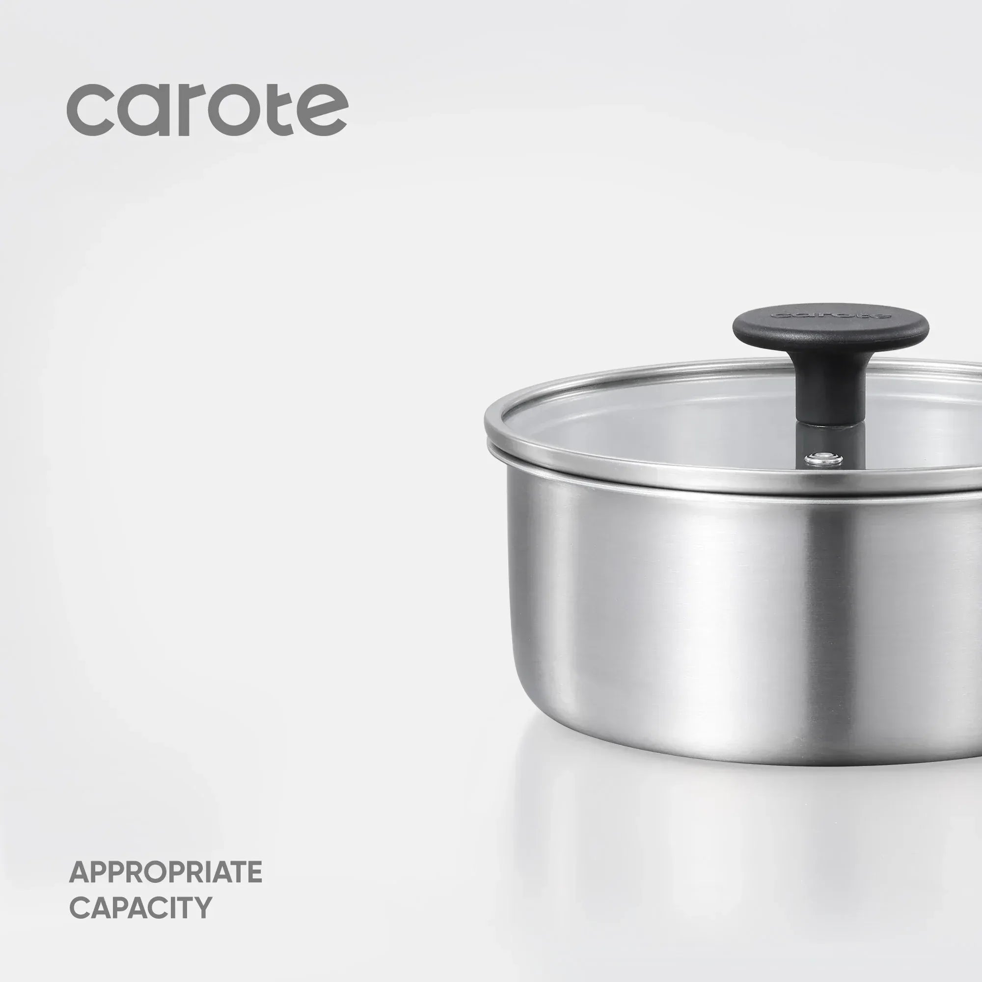 Carote 4 Pcs Stainless Steel Saucepan Set, Saucepans with Detachable Handle, Oven Safe, Induction Ready, Stackable Cookware, Kitchen Cooking Set
