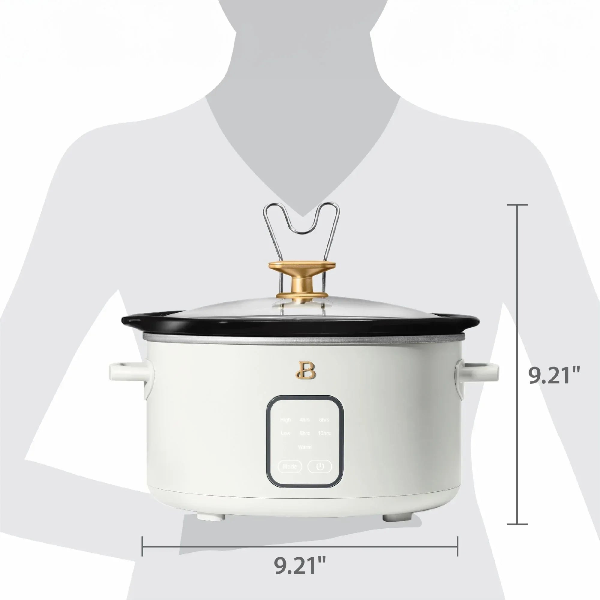 Beautiful 4Qt Slow Cooker with Touch-Activated Display, White Icing by Drew Barrymore - USA MEGA SHOP