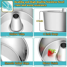 Stainless steel tube cake pan with hollow center tube and smooth rolled rim