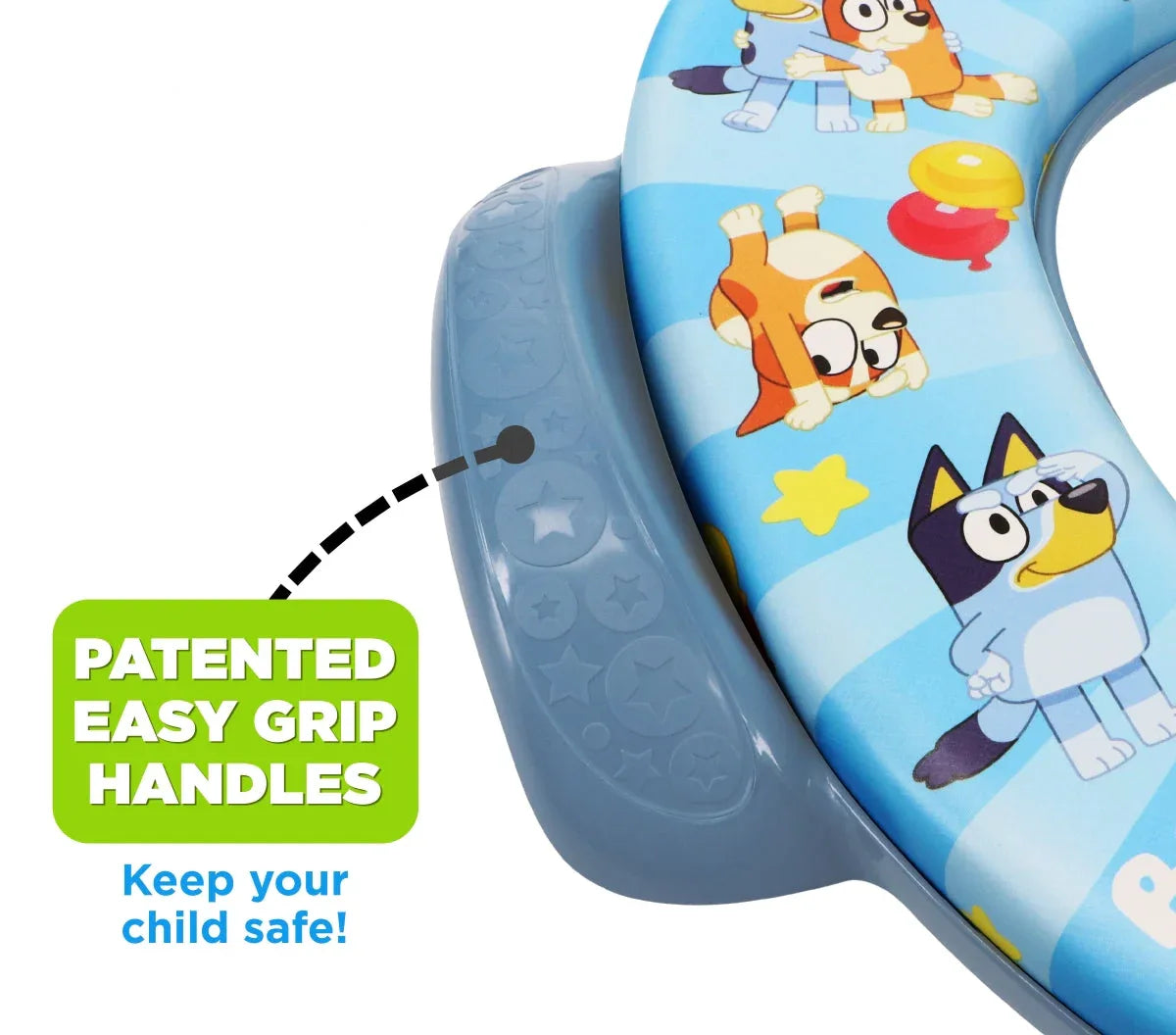 Bluey Soft Potty Training Seat for Toddlers with Hanging Hook, Fits Standard Toilets - USA MEGA SHOP