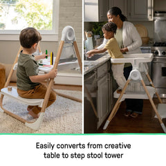 Ingenuity Table to Tower 2-in-1 Step Stool - Kitchen Tower - Play Table - Fold to Store - 18M-4Y
